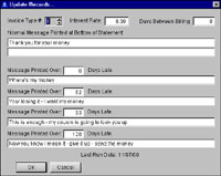 Statements Screen for AR