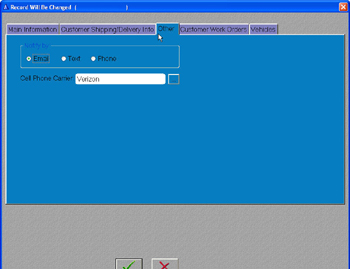 customer form three - texting